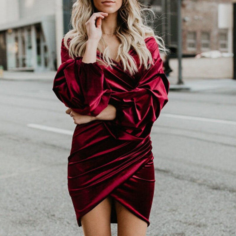 Charming velour dresses and styles -  elegant wear gowns trends