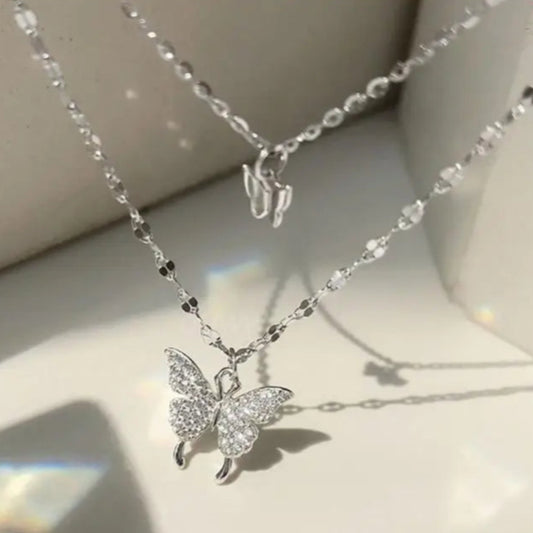 Sparkling Butterfly Necklace